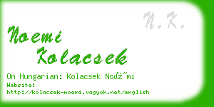 noemi kolacsek business card